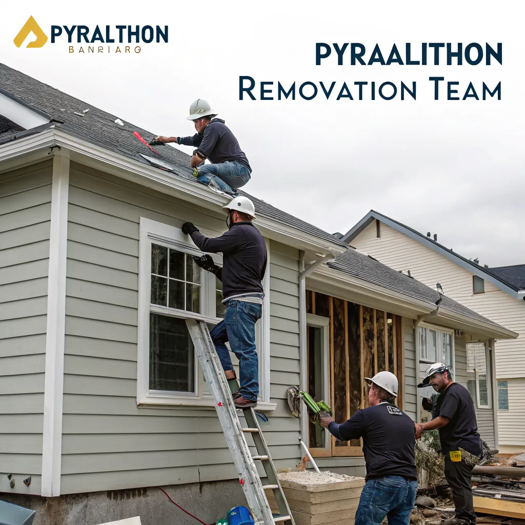 Equipo de reformas PYRALITHON trabajando en una vivienda